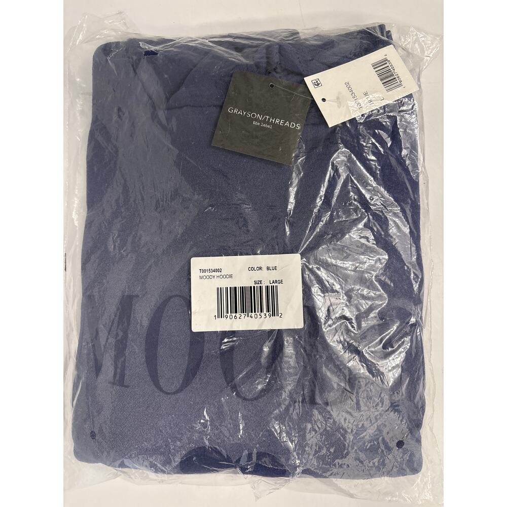 Grayson threads, Moody hoodie, large blue hoodie Moody with heart graphic